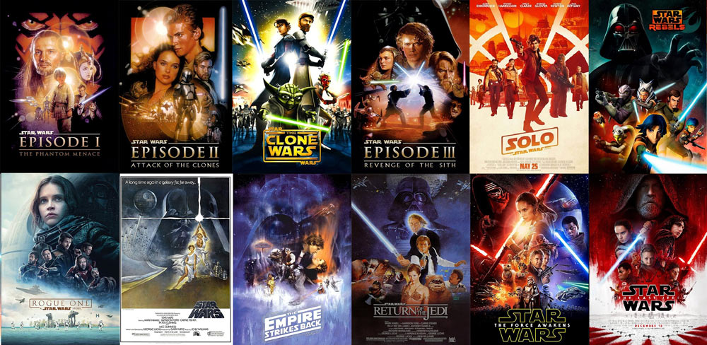 list of all star wars movies